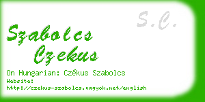 szabolcs czekus business card